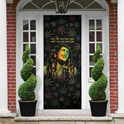 Legend Reggae Marley Football Door Cover Rasta Lion