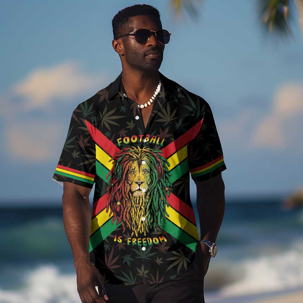 Legend Reggae Marley Football Hawaiian Shirt Rasta Lion