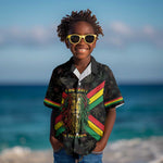 Legend Reggae Marley Football Kid Hawaiian Shirt Rasta Lion