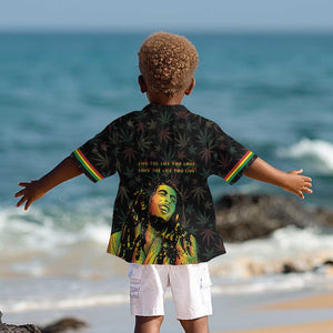 Legend Reggae Marley Football Kid Hawaiian Shirt Rasta Lion