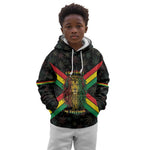 Legend Reggae Marley Football Kid Hoodie Rasta Lion