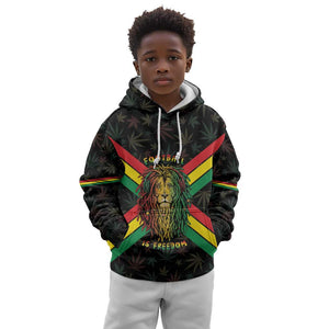 Legend Reggae Marley Football Kid Hoodie Rasta Lion