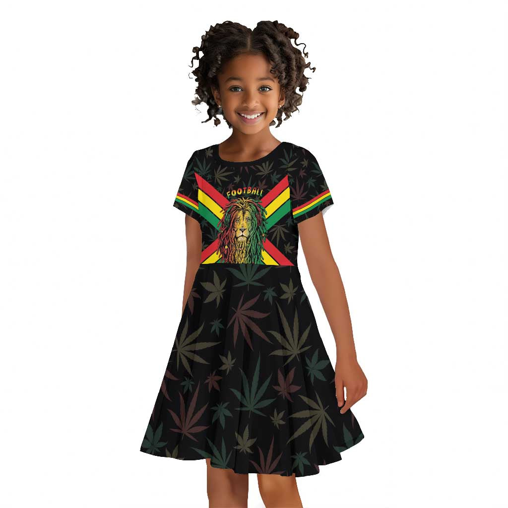 Legend Reggae Marley Football Kid Short Sleeve Dress Rasta Lion