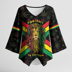 Legend Reggae Marley Football Kimono Sleeve Blouse Rasta Lion