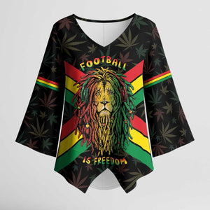 Legend Reggae Marley Football Kimono Sleeve Blouse Rasta Lion