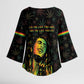 Legend Reggae Marley Football Kimono Sleeve Blouse Rasta Lion