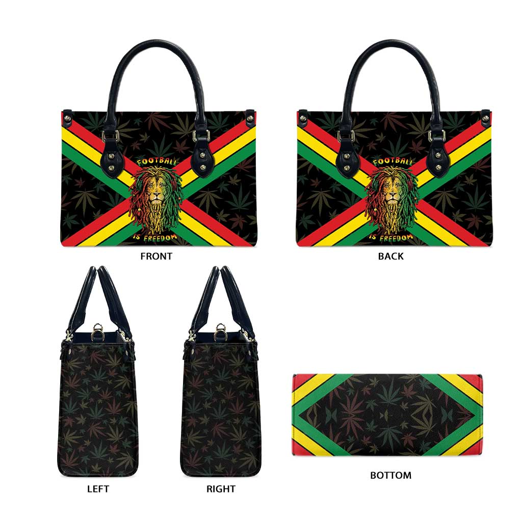 Legend Reggae Marley Football Leather Bag Rasta Lion