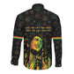 Legend Reggae Marley Football Long Sleeve Button Shirt Rasta Lion