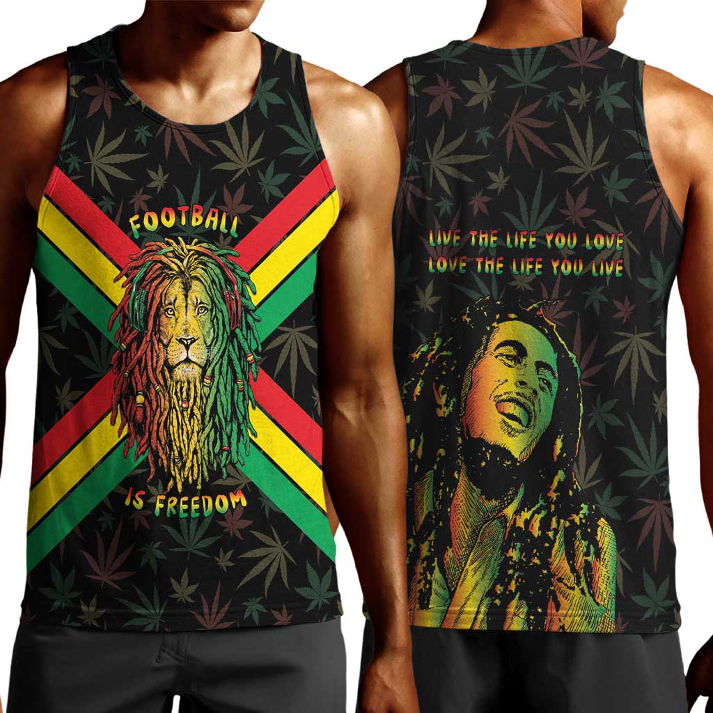 Legend Reggae Marley Football Men Tank Top Rasta Lion