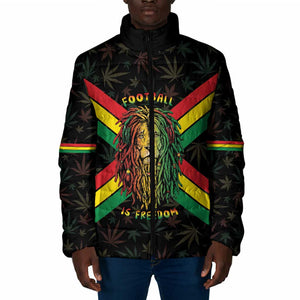 Legend Reggae Marley Football Padded Jacket Rasta Lion