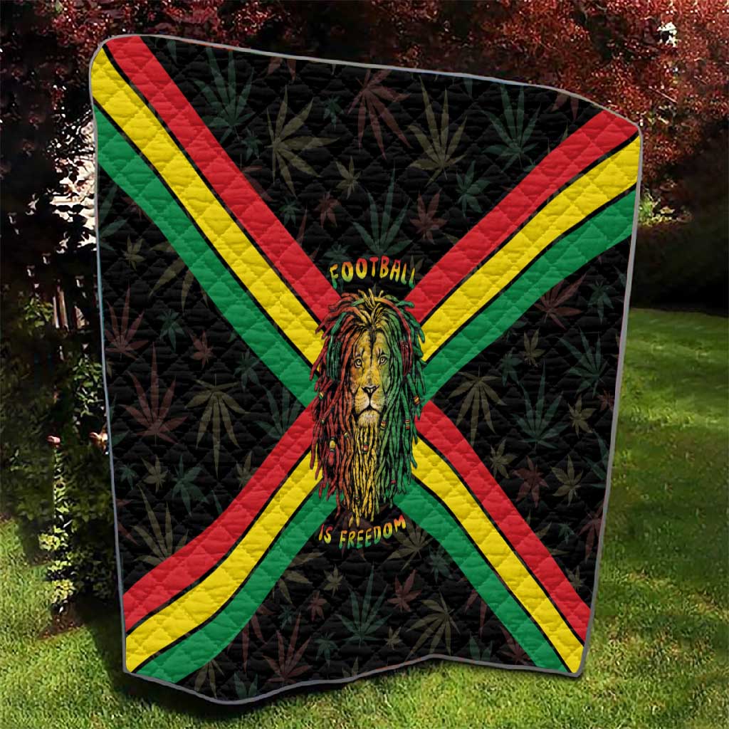 Legend Reggae Marley Football Quilt Rasta Lion