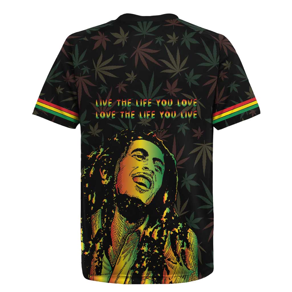 Legend Reggae Marley Football Rugby Jersey Rasta Lion