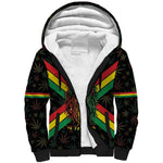 Legend Reggae Marley Football Sherpa Hoodie Rasta Lion