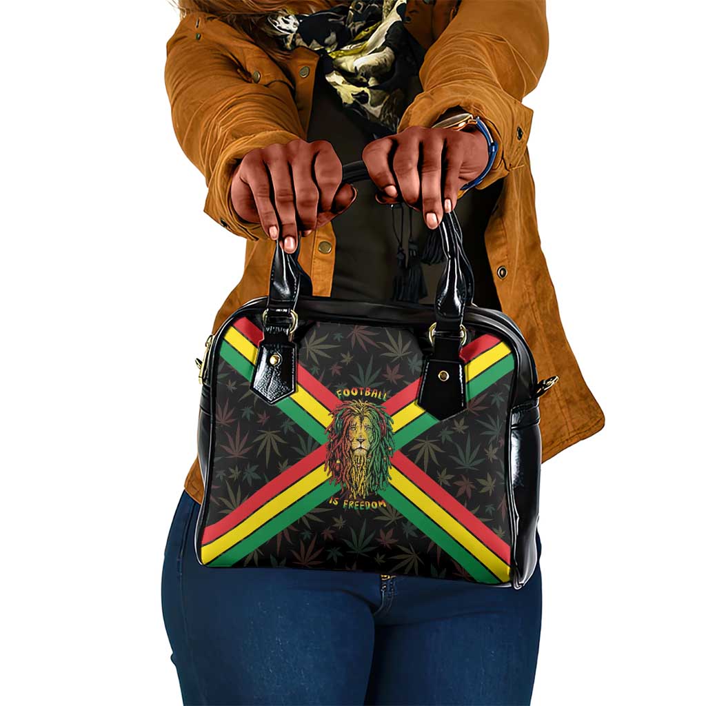 Legend Reggae Marley Football Shoulder Handbag Rasta Lion