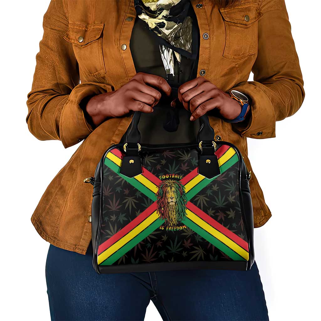 Legend Reggae Marley Football Shoulder Handbag Rasta Lion