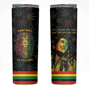 Legend Reggae Marley Football Skinny Tumbler Rasta Lion