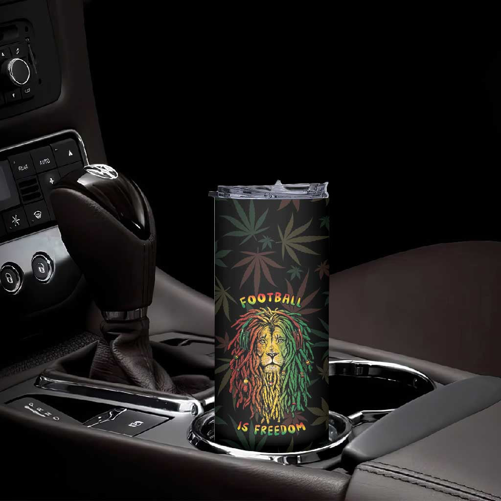 Legend Reggae Marley Football Skinny Tumbler Rasta Lion