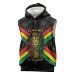 Legend Reggae Marley Football Sleeveless Hoodie Rasta Lion