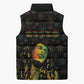 Legend Reggae Marley Football Sleeveless Puffer Jacket Rasta Lion