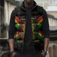 Legend Reggae Marley Football Sleeveless Puffer Jacket Rasta Lion