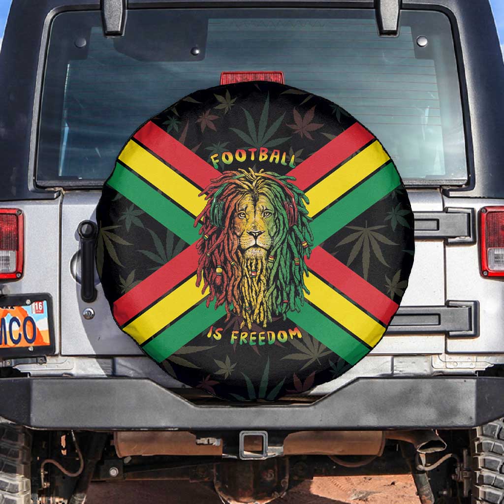 Legend Reggae Marley Football Spare Tire Cover Rasta Lion