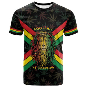 Legend Reggae Marley Football T shirt Rasta Lion