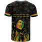 Legend Reggae Marley Football T shirt Rasta Lion