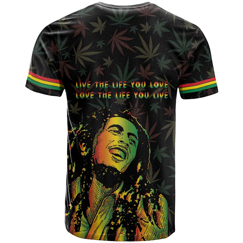 Legend Reggae Marley Football T shirt Rasta Lion