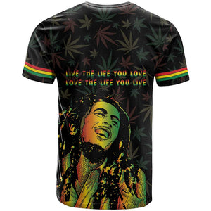 Legend Reggae Marley Football T shirt Rasta Lion