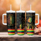 Legend Reggae Marley Football Tumbler With Handle Rasta Lion