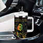 Legend Reggae Marley Football Tumbler With Handle Rasta Lion