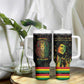 Legend Reggae Marley Football Tumbler With Handle Rasta Lion