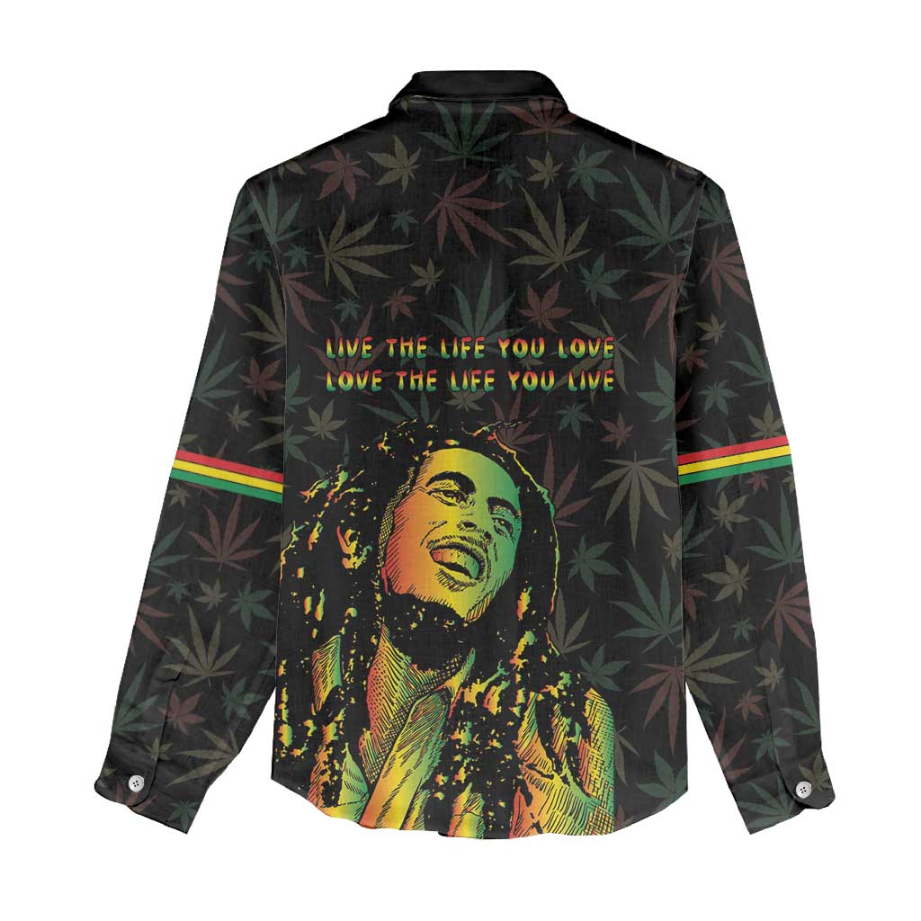 Legend Reggae Marley Football Women Casual Shirt Rasta Lion