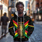 Legend Reggae Marley Football Zip Hoodie Rasta Lion