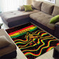 Reggae Legend Bob Football Area Rug Grunge Style