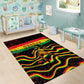 Reggae Legend Bob Football Area Rug Grunge Style