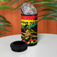 Personalized Reggae Legend Bob Football 4 in 1 Can Cooler Tumbler Grunge Style