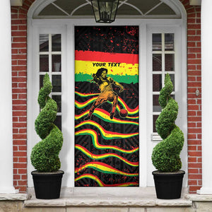 Personalized Reggae Legend Bob Football Door Cover Grunge Style