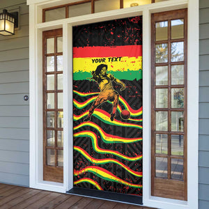 Personalized Reggae Legend Bob Football Door Cover Grunge Style
