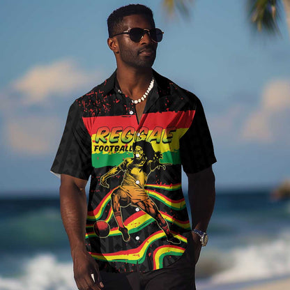 Personalized Reggae Legend Bob Football Hawaiian Shirt Grunge Style