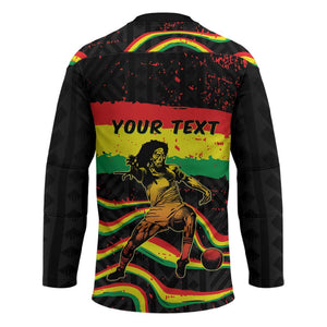 Personalized Reggae Legend Bob Football Hockey Jersey Grunge Style