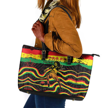 Reggae Legend Bob Football Leather Tote Bag Grunge Style