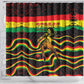 Reggae Legend Bob Football Shower Curtain Grunge Style