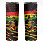 Personalized Reggae Legend Bob Football Skinny Tumbler Grunge Style