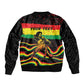 Personalized Reggae Legend Bob Football Sleeve Zip Bomber Jacket Grunge Style