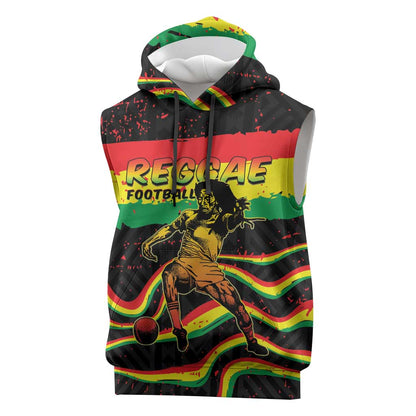 Personalized Reggae Legend Bob Football Sleeveless Hoodie Grunge Style
