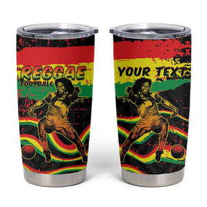 Personalized Reggae Legend Bob Football Tumbler Cup Grunge Style