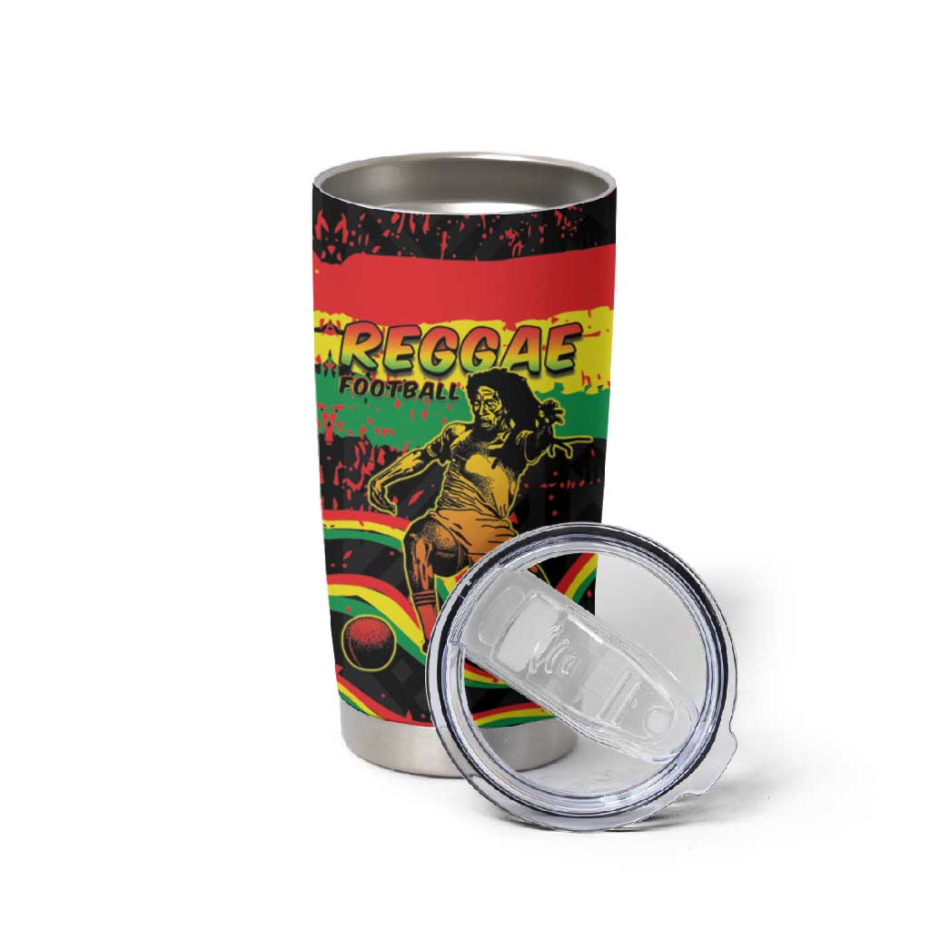 Personalized Reggae Legend Bob Football Tumbler Cup Grunge Style
