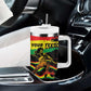 Personalized Reggae Legend Bob Football Tumbler With Handle Grunge Style