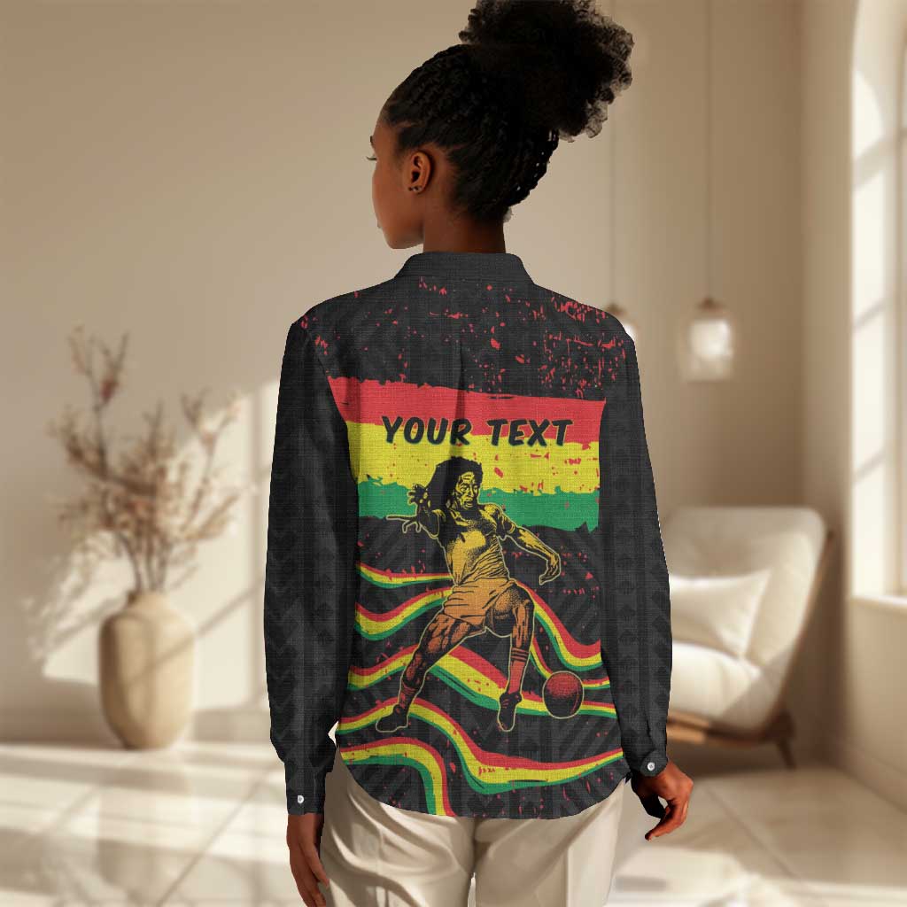 Personalized Reggae Legend Bob Football Women Casual Shirt Grunge Style